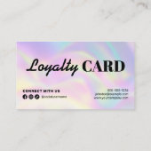 エレガントなヘアスタイリスト報酬ホログラフィック ロイヤリティカード (裏面)