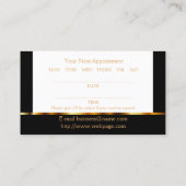 エレガントなヘアーサロンのアポイントメント 予約カード (裏面)