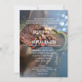 エレガントなヘンナ インドの結婚式招待状 招待状 (正面)