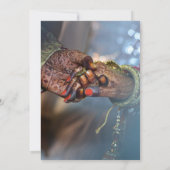 エレガントなヘンナ インドの結婚式招待状 招待状 (裏面)