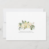 エレガントなベイビーシャワー スプリンクラー ホワイトローズ フラワー 招待状 (裏面)