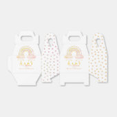 エレガントなベイビーシャワー ピンク ホワイトカラー レインボー ボヘミア風 フェイバーボックス (折り畳みなし)