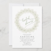 エレガントなベイビーズブレス ウェディングシャワー 招待状 (正面)