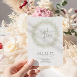 エレガントなベイビーズブレス ウェディングシャワー 招待状