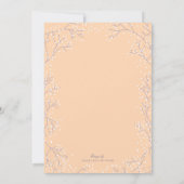 エレガントなベイビーズブレス ライラック ペリウィンクル ウェディング 招待状 (裏面)