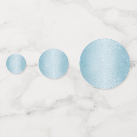 エレガントなベイビーブルーのグリッターコンフェッティ コンフェッティ (裏面)