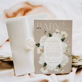 エレガントなベイビー イン ブルーム ダイシー ベイビー シャワー 招待状