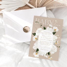 エレガントなベイビー イン ブルーム ダイシー ベイビー シャワー 招待状