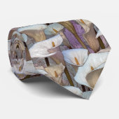 エレガントなベストマン カラーリリーの花 ネクタイ (ロール)