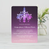 エレガントなベネチアンチャンドリエール | 結婚式招待状 招待状 (スタンド正面)