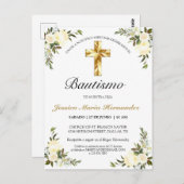 エレガントなベビーのアイボリーの洗礼 ポストカード (正面/裏面)