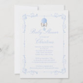 エレガントなベビーのラッセル音の男の子のベビーシャワーの招待状 招待状 (正面)