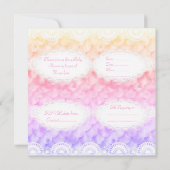 エレガントなベビーシャワー招待状 レインボー マーメイド 新しい 招待状 (裏面)