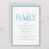 「エレガントなベビーシャワー」の招待状 招待状 (正面/裏面)