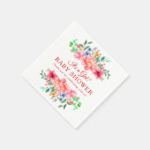 エレガントなベビーシャワー ピンクのバラの花 スタンダードカクテルナプキン (角)