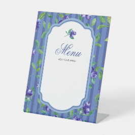 エレガントなベリー スイート メニュー ベイビー シャワー 台座サイン