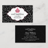 エレガントなベーカリーのカップケーキ 名刺 (正面/裏面)