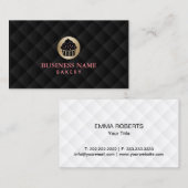 エレガントなベーカリーの金ゴールドのカップケーキのロゴ 名刺 (正面/裏面)