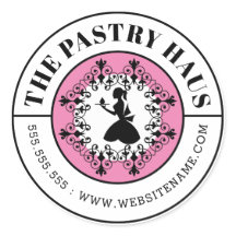 エレガントなベーカーのシルエット曲線テキスト