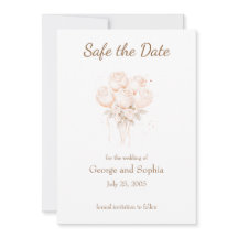 エレガントなベージュとゴールドのセーフ・ザ・デート