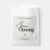 エレガントなベージュのビジネス ロゴ カリグラフィー サンクス フェイバーバッグ (正面)