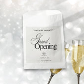 エレガントなベージュのビジネス ロゴ カリグラフィー サンクス フェイバーバッグ