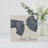 エレガントなベージュのベビーシャワー招待状 招待状 (スタンド正面)
