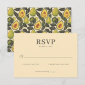 エレガントなベージュの出欠確認カード 出欠カード (正面/裏面)