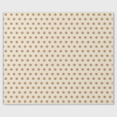 エレガントなベージュの水玉模様 ラッピングペーパー (フラット)