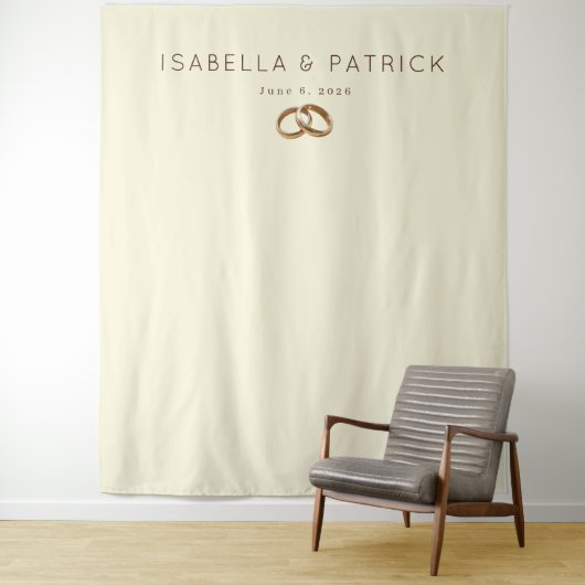 エレガントなベージュの結婚指輪 タペストリー (インサイチュ)