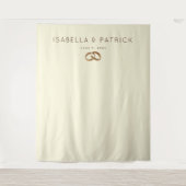 エレガントなベージュの結婚指輪 タペストリー (正面)