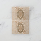 エレガントなベージュの花柄メダリオン折り紙グリーティング カード (内部)