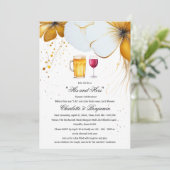 エレガントなペアのシャワー 招待状 (スタンド正面)