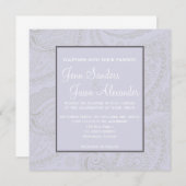 エレガントなペイズリーのフォーマルな結婚式招待状 招待状 (正面/裏面)