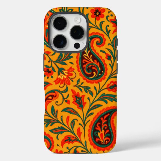 エレガントなペイズリーの花柄 Case-Mate iPhoneケース (裏面)