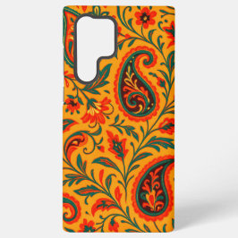 エレガントなペイズリーの花柄 SAMSUNG GALAXY S22 ULTRAケース