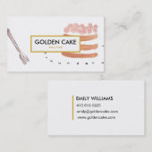 エレガントなペストリーまたはベーカリーまたはデザートの名刺 名刺 (正面/裏面)