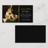 エレガントなペットの世話の名刺 名刺 (正面/裏面)