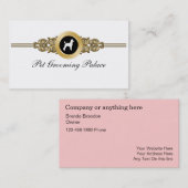 エレガントなペットグルーミングの名刺 名刺 (正面/裏面)