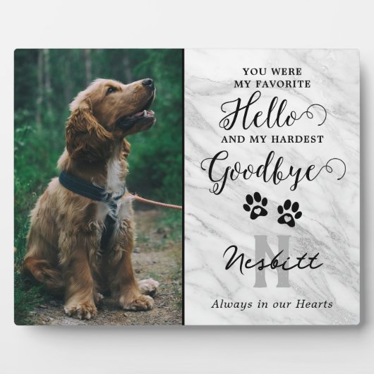 エレガントなペットロスメモリアルピクチャープレート フォトプラーク (正面)
