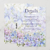 エレガントなペリウィンクル クレマティス エンクロージャーカード (正面/裏面)