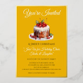 エレガントなホイルのクリスマス招待状 | 最も愛らしいノエル 箔招待状 (正面)