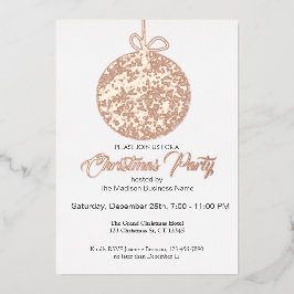 エレガントなホイルオーナメント クリスマスパーティー招待状 箔シーズンカード