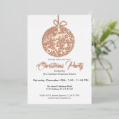 エレガントなホイルオーナメント クリスマスパーティー招待状 箔シーズンカード (立ち正面)