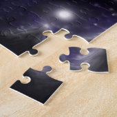 エレガントなホリデーの雪景色 静かな夜 ジグソーパズル (側面)