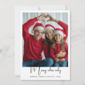 エレガントなホリデーシーズンだけのバイブス ファミリー写真カード シーズンカード (正面)