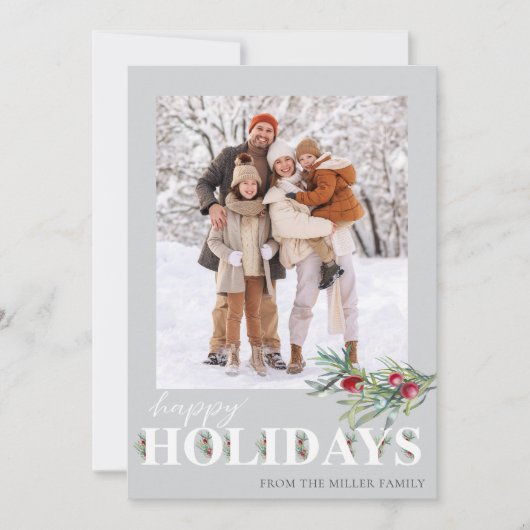 エレガントなホリデーシーズンのグリーティングカード シーズンカード (正面)