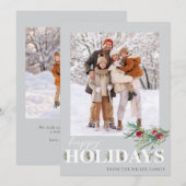 エレガントなホリデーシーズンのグリーティングカード シーズンカード (正面/裏面)
