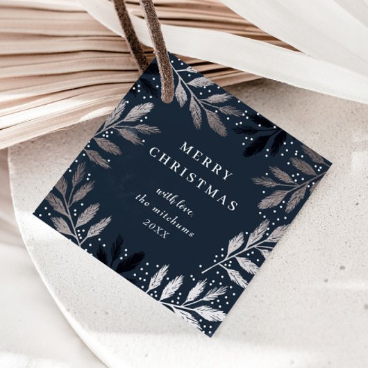 エレガントなホリデーシーズンのグリーティングカード フェイバータグ