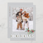 エレガントなホリデーシーズンの写真カード シーズンカード (正面/裏面)